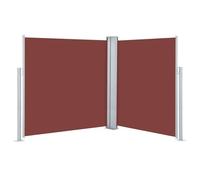 vidaXL Auvent latéral rétractable Marron 140 x 600 cm
