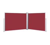 vidaXL Auvent Latéral Rétractable Store Latéral Brise-Vue Abri Soleil Jardin Terrasse Balcon Exterieur Résistant aux UV Rouge 140x1000 cm