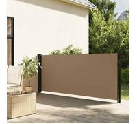 vidaXL Auvent latéral rétractable, écran d'intimité brise-vue, Taupe 100x500 cm