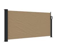 vidaXL Auvent latéral rétractable, écran d'intimité brise-vue, Taupe 100x500 cm