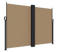 vidaXL Auvent latéral rétractable Taupe 180x1200 cm