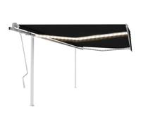 Vidaxl Auvent Manuel R¿¿Tractable Avec Led 4x3 M Anthracite