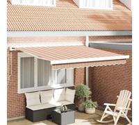 Vidaxl Auvent Manuel Rayé Multicolore 300x250 Cm