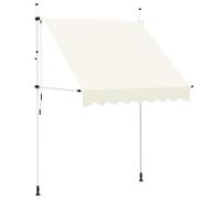 Auvent rétractable - vidaXL - 200 cm - Crème - Résistant à l'eau - Facile à nettoyer - Manuel