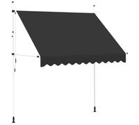 vidaXL Auvent Manuel Rétractable 250 cm Anthracite Porte Fenêtre Balcon Jardin