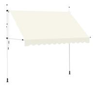 vidaXL Auvent Manuel Rétractable 300 cm Crème Porte Fenêtre Balcon Terrasse