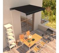 Vidaxl Auvent Manuel Rétractable 350x250 Cm Anthracite Gris