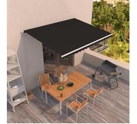 vidaXL Auvent manuel rétractable 400x350 cm Anthracite