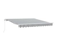 vidaXL Auvent Manuel rétractable Anthracite et Blanc 300x250 cm