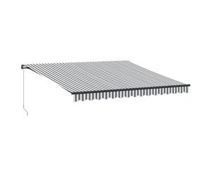 vidaXL Auvent Manuel rétractable Anthracite et Blanc 400x350 cm