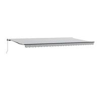 vidaXL Auvent Manuel rétractable Anthracite et Blanc 600x300 cm, auvent, auvent de Porte, auvent de Jardin, Store, auvent de terrasse