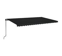 vidaXL Auvent manuel rétractable 500 x 350 cm Anthracite