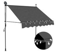 vidaXL Auvent Manuel rétractable avec LED 100 cm Anthracite