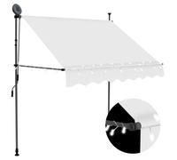 vidaXL Auvent manuel rétractable avec LED 100 cm Crème