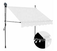 vidaXL Auvent manuel rétractable avec LED 150 cm Crème 145870