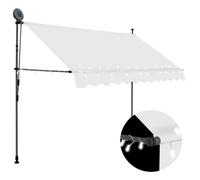 vidaXL Auvent manuel rétractable avec LED 300 cm Crème
