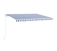 vidaXL Auvent manuel rétractable 400x350 cm LED Crème Store balcon jardin