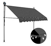 Auvent Manuel Rétractable Avec Led 300 Cm Anthracite Gris