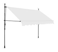 vidaXL Auvent manuel rétractable avec LED 300 cm Crème