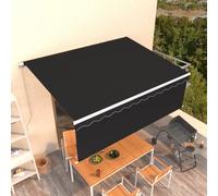 Vidaxl Auvent Manuel Rétractable Avec Store 4,5x3 M Anthracite