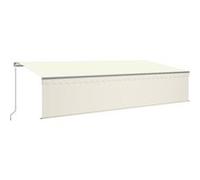 vidaXL Auvent rétractable manuel Store banne pliable 6x3 m Protection UV Crème