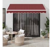 Vidaxl Auvent Manuel Rétractable Bordeaux 300x250 Cm