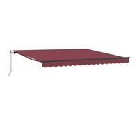 vidaXL Auvent Manuel rétractable Bordeaux 400x300 cm, auvent, auvent de Porte, auvent de Jardin, Store, auvent de terrasse, auvent de Porche