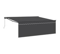 Vidaxl Auvent Rétractable Anthracite 400 × 300 Cm Polyester, Aluminium