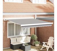 vidaXL Store rétractable Manuel Gris Clair 300x250 cm