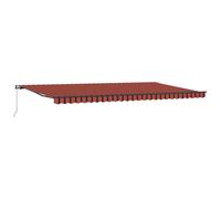 vidaXL Auvent Manuel rétractable Orange et Marron 600 x 300 cm, résistant aux intempéries, Protection UV, au Design Moderne. Parasol pour Couvrir Votre Patio, Balcon ou terrasse.