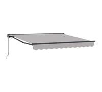 vidaXL Auvent Manuel Retractable pour l'extérieur, Gris Clair, 3x2,5 m en Polyester, avec Un Cadre en Aluminium Super résistant à l'eau et aux UV. Fini en Poudre, il a Un Look Moderne et C'est Une su