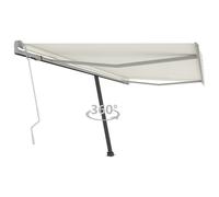 Vidaxl Auvent Manuel Rétractable Sur Pied 400x300 Cm Crème