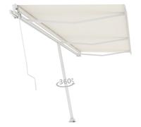 Vidaxl Auvent Manuel Rétractable Sur Pied 600x300 Cm Crème