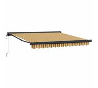 vidaXL Auvent Rétractable Multicolore 350 x 250 cm Tissu, Métal, Bâche de Jardin Moderne, auvent rectangulaire rétractable, Ombre Ajustable pour Maison ou Commerce