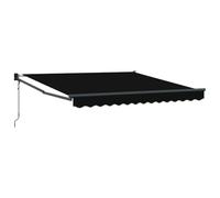 Vidaxl Auvent Rétractable Automatique Noir 300x250 Cm, Tissu De Remplacement Pour Auvent Vidaxl Pour Cadre 3x2.5 M Noir