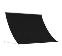 vidaXL Auvent Noir 400 x 150 cm, Auvent Moderne, Toile Anti-UV, Ombre Ajustable, Jardin rétractable, Protection Soleil terrasse