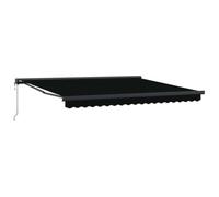 vidaXL Auvent Noir 400 x 300 x 165 cm Polyester et Aluminium, Jardin et terrasse, Technologie télescopique Moderne pour auvent extérieur, Ombre rétractable, Solutions Flexibles
