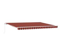 vidaXL Auvent Orange et Marron 450 x 300 x 165 cm Polyester et métal, Auvent de Jardin et terrasse, Toile Moderne Anti-UV, Pare-Soleil rétractable, Ombre extérieure Flexible