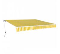 vidaXL Auvent rétractable manuel 600 cm jaune/blanc