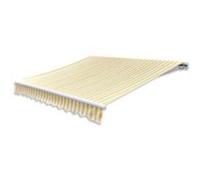 Auvent Pliable Motorisé 600 cm Jaune/Blanc Store Banne Terrasse Jardin vidaXL