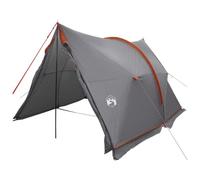 vidaXL Auvent résistant à l'eau - Gris et orange - Moderne - Abri de camping résistant à l'eau pour événements en plein air - Équipement d'événement facile
