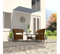 vidaXL Auvent Rétractable 150x150 cm Bleu et Blanc Store Pare Soleil Jardin 143746