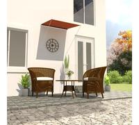 Vidaxl Auvent Rétractable 150x150 Cm Orange Et Marron