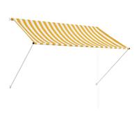 Luifel uittrekbaar 200x150 cm geel en wit143753