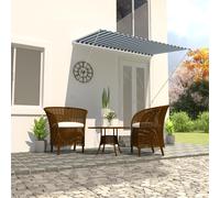 vidaXL Auvent Rétractable 250x150 cm Bleu et Blanc Store Pare Soleil Jardin