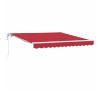 Vidaxl Auvent Rétractable Automatique Rouge 300x250 Cm, Tissu De Remplacement D'auvent Vidaxl Pour Cadre 3x2,5 M Rouge