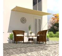 Vidaxl Auvent Rétractable 300x150 Cm Jaune Et Blanc Jaune