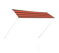 Vidaxl Auvent Rétractable 300x150 Cm Orange Et Marron