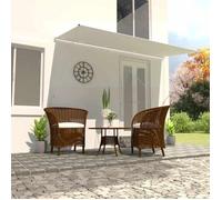vidaXL Auvent rétractable 400x150 cm Crème 143769