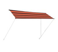 Vidaxl Auvent Rétractable 400x150 Cm Orange Et Marron